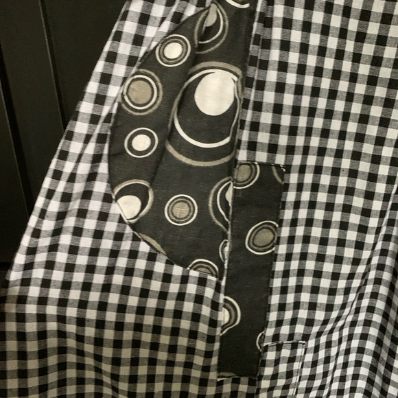 Black and White Gingham Maxi Dress with Design XL - Picture 3 of 8
